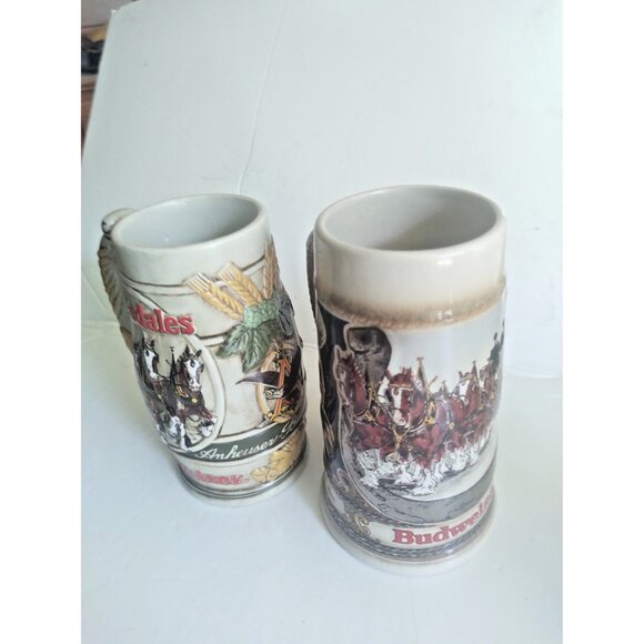 Two Budweiser Clydesdale Collectible Beer Steins Brazil & West Germany - Picture 16 of 16